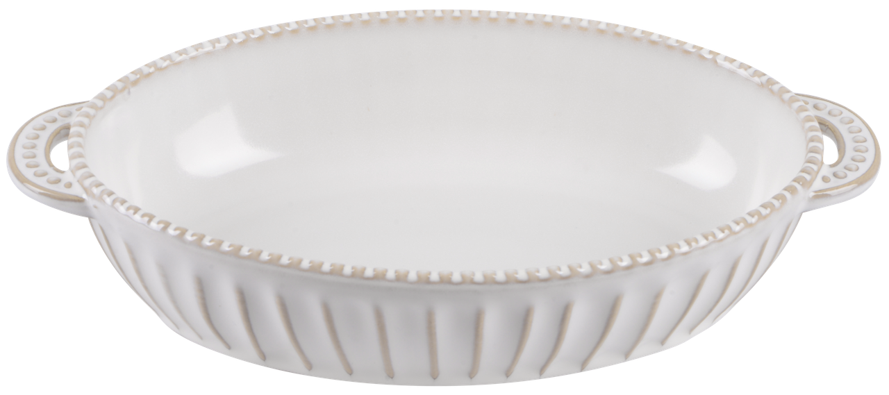 Форма овальна для запікання Limited Edition Allegra Biege кам'яна кераміка 34х16,5х6 см (GJH010-34-2-129)
