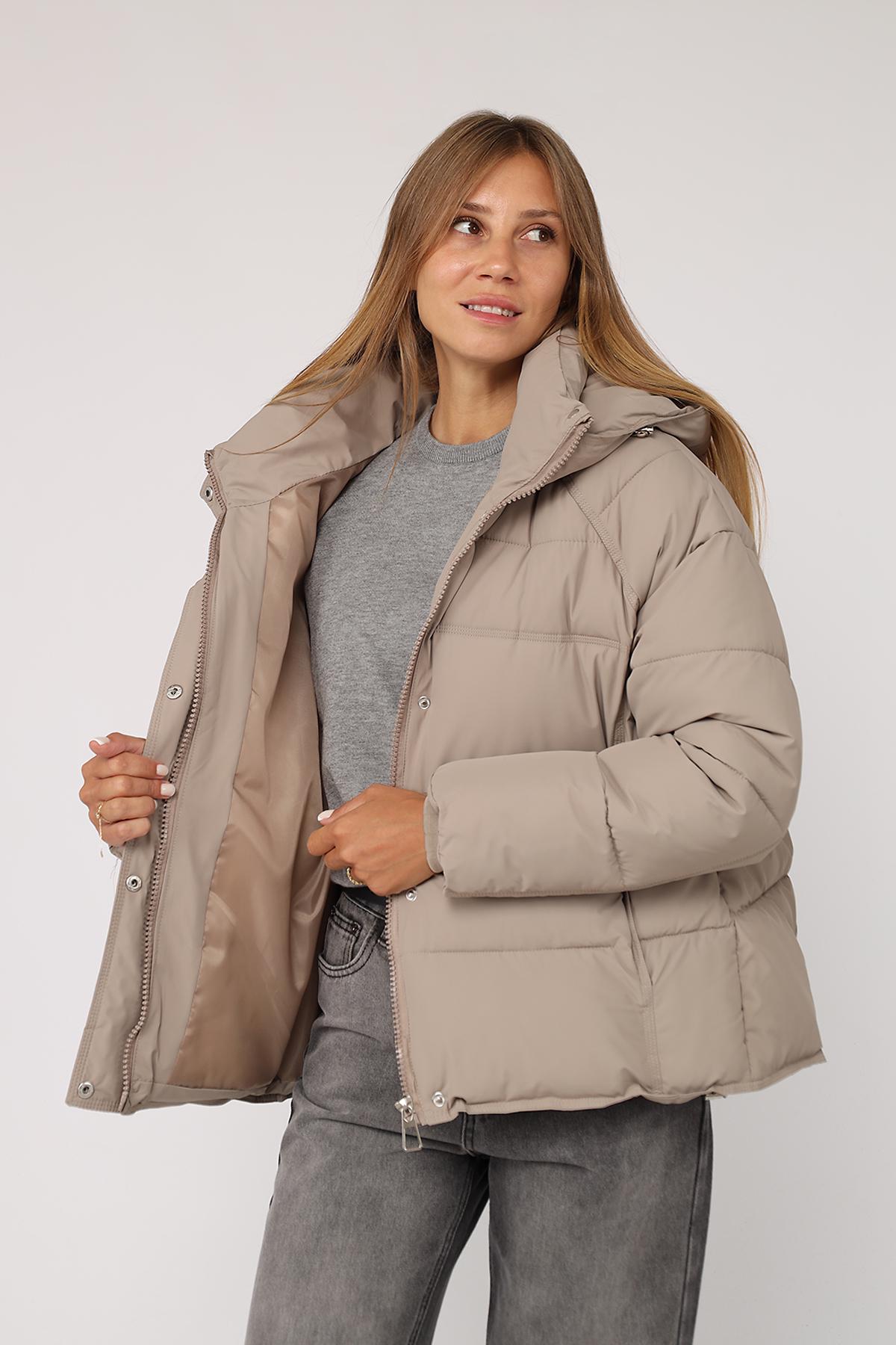 Куртка жіноча зимова ЦБ-00277862 р. 52 Капучино (29080046) - фото 3 Куртка жіноча зимова ЦБ-00277862 р. 52 Капучино (29080046) - фото 3