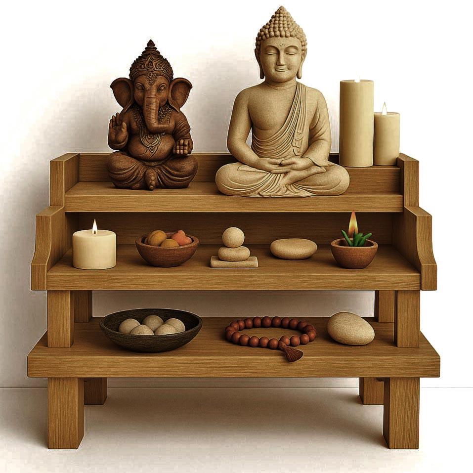 Вівтар для медитації з дерева Пурінам Сієна (ЛАТ-006405)