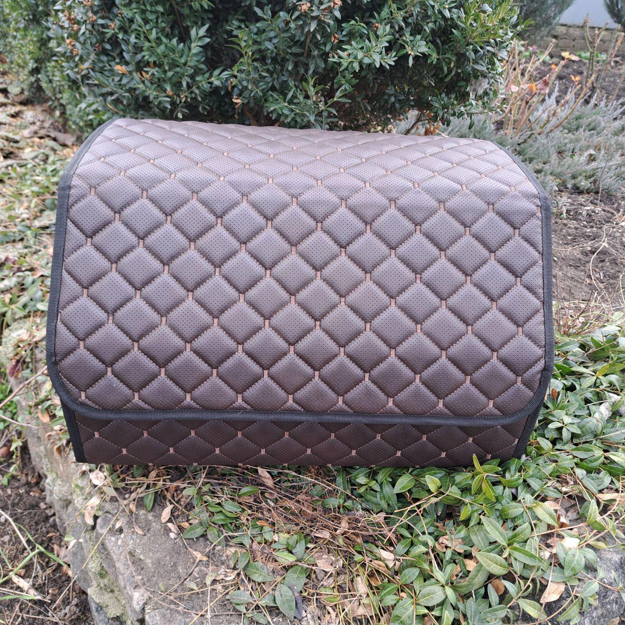 Органайзер автомобильный в багажник с перфорированной эко-кожи M 50x30x30 см Коричневый (f16430fc) Органайзер автомобильный в багажник с перфорированной эко-кожи M 50x30x30 см Коричневый (f16430fc)