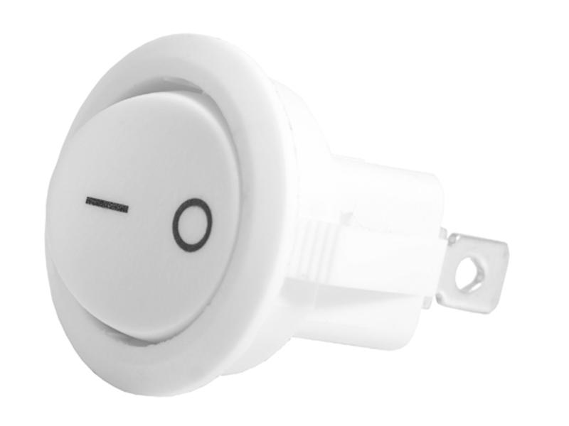 ᐉ Переключатель круглый ON/OFF 2pin Белый (KCD1-101-8)