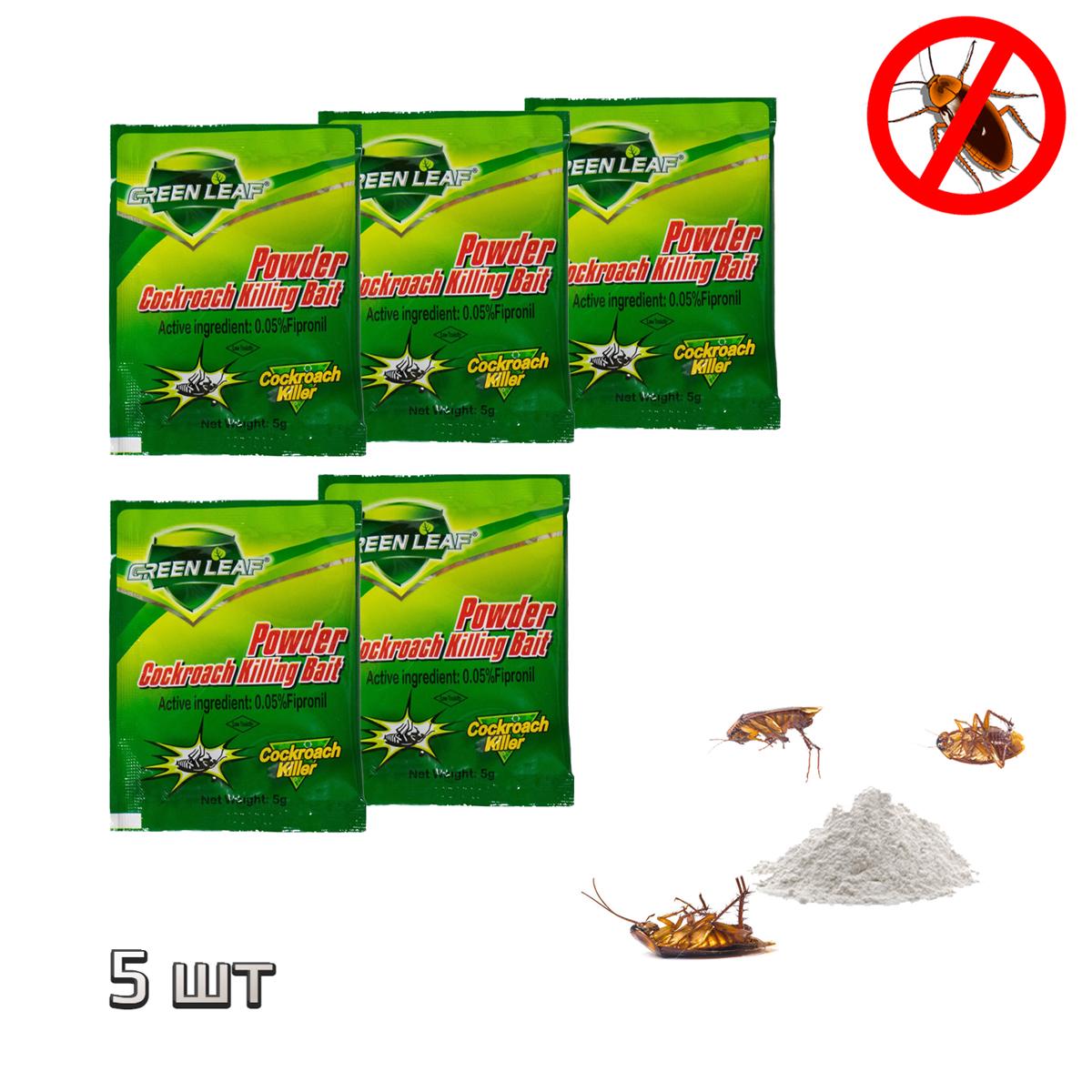 Засіб від тарганів Green Leaf Powder Cockroach Killer 5 шт. (3000078-TOP-5) - фото 5