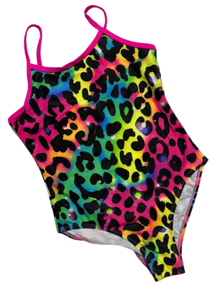 Купальник сплошной для девочки Леопард 8 лет 128 см (1125)