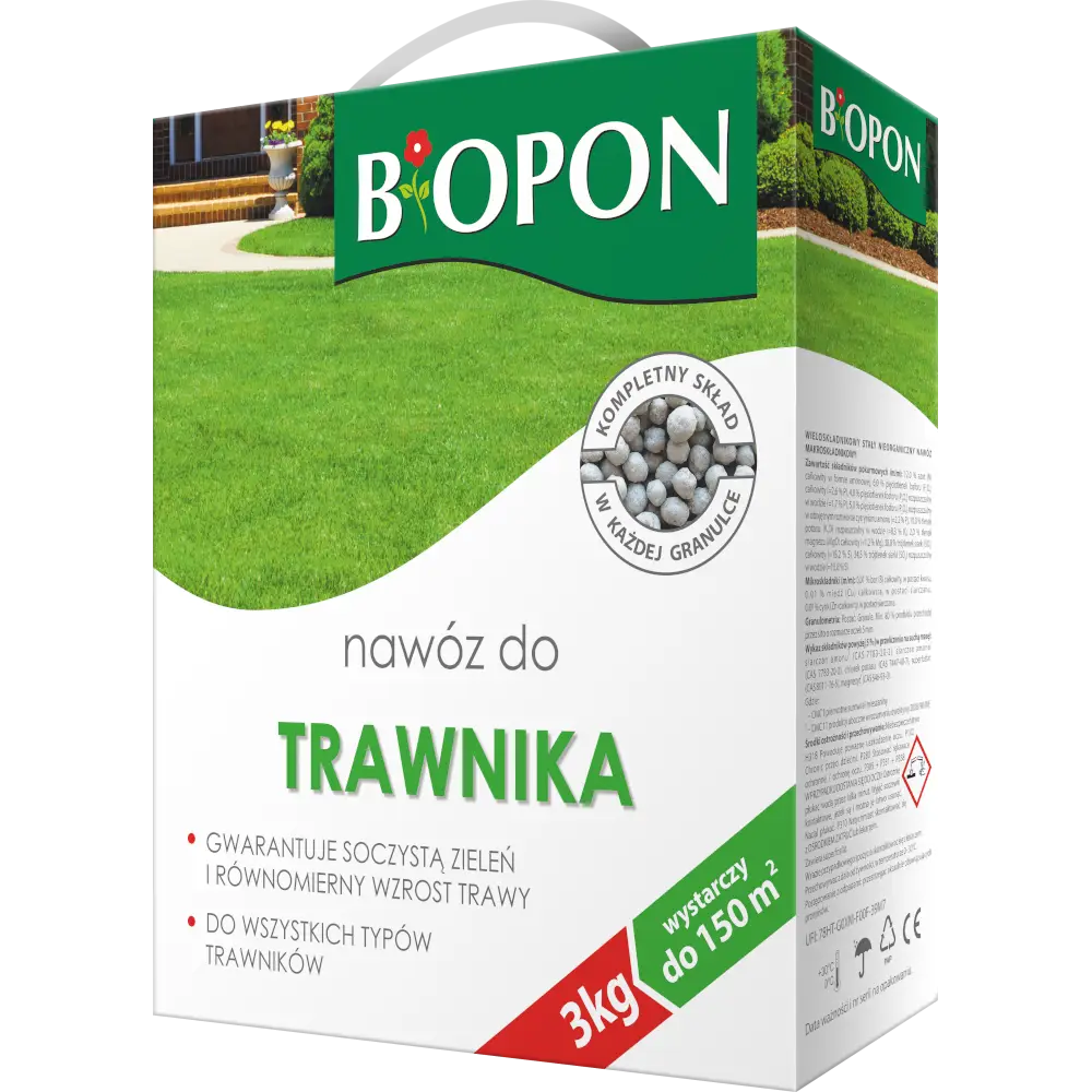 Удобрение помещенное Biopon для газонов против пожелтения 3 кг (R50145)
