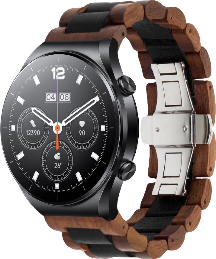 Ремешок деревянный WoodLock для Xiaomi Watch S1 Acttive Black/Brown (28936-26) Ремешок деревянный WoodLock для Xiaomi Watch S1 Acttive Black/Brown (28936-26)