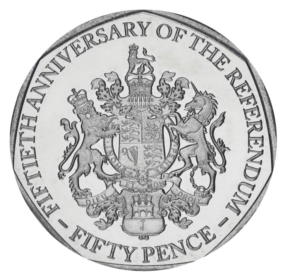 Коллекционная монета Гибралтар 50 пенсов 2017 UNC Памятная (М19125)