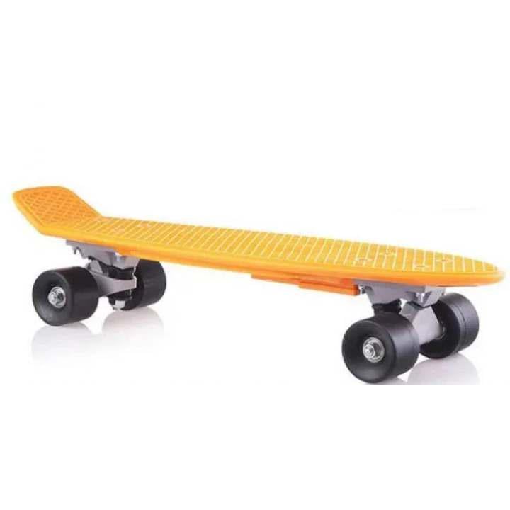 Пенниборд Doloni Toys 0151/2 колеса из бесшумного полиуретана закреплены на металлической подвеске Оранжевый