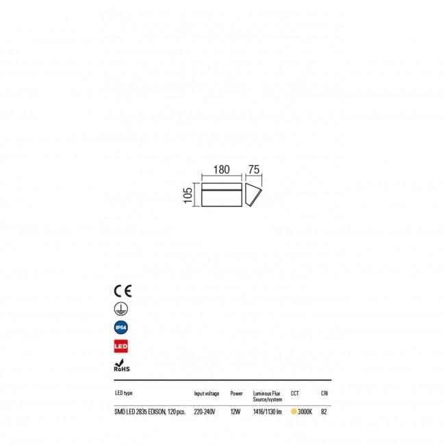Світильник настінний вуличний Redo 90017 Tokyo - фото 4 Світильник настінний вуличний Redo 90017 Tokyo - фото 4