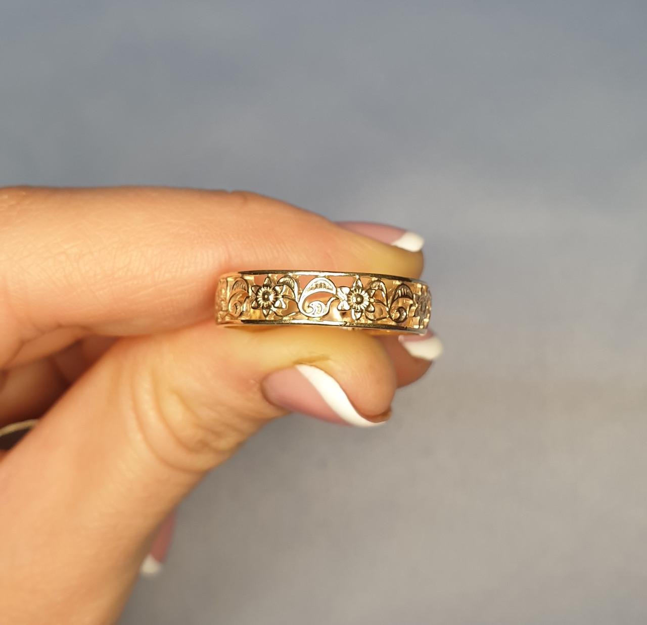 Кольцо позолоченное Ольга р. 19,5 2,5 г (1424485305)