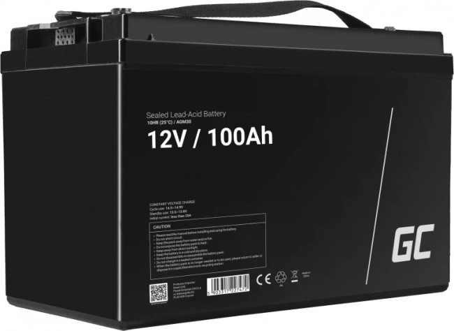 Акумуляторна батарея Green Cell AGM30 VRLA 12V 100 Ah AGM