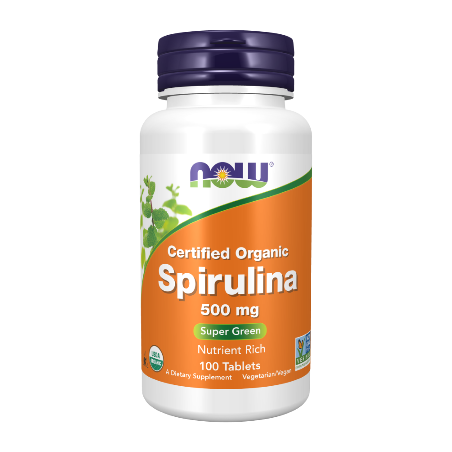 Диетическая добавка Now Spirulina 500 mg 100 таблеток