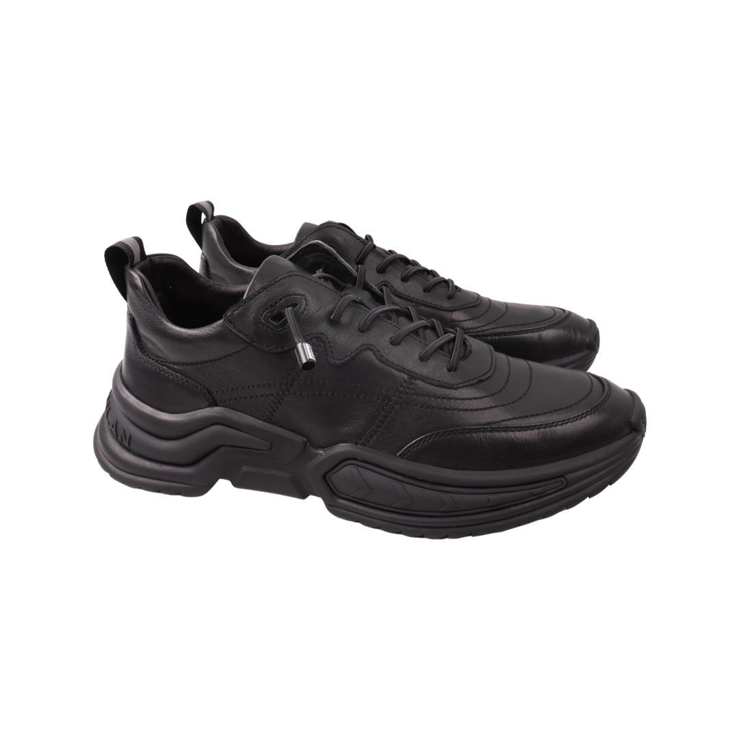 Кроссовки мужские Arees из кожи р. 43 Черный (114-21DTS)