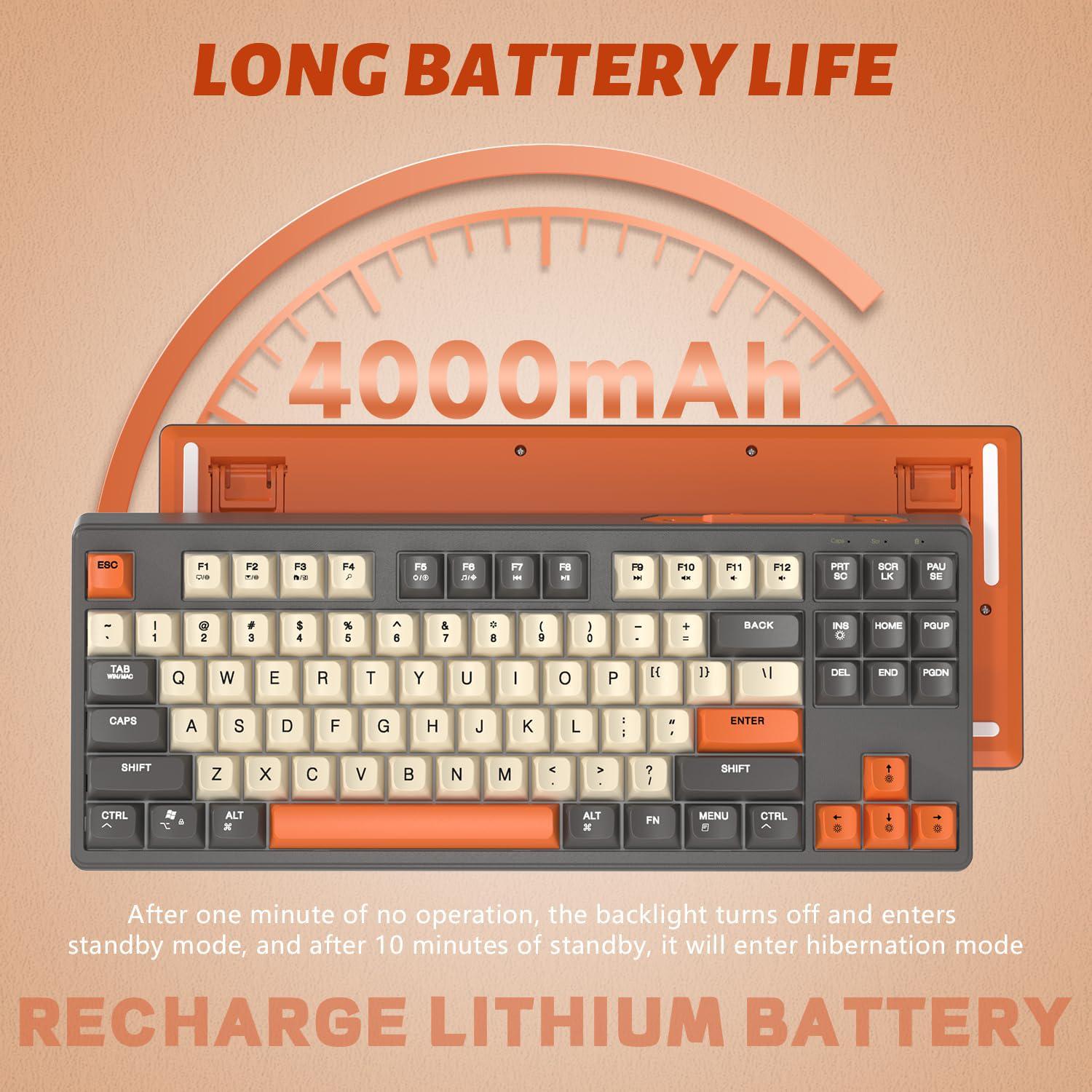 Беспроводная клавиатура Free Wolf M87 TKL с RGB подсветкой Glimmer - фото 3