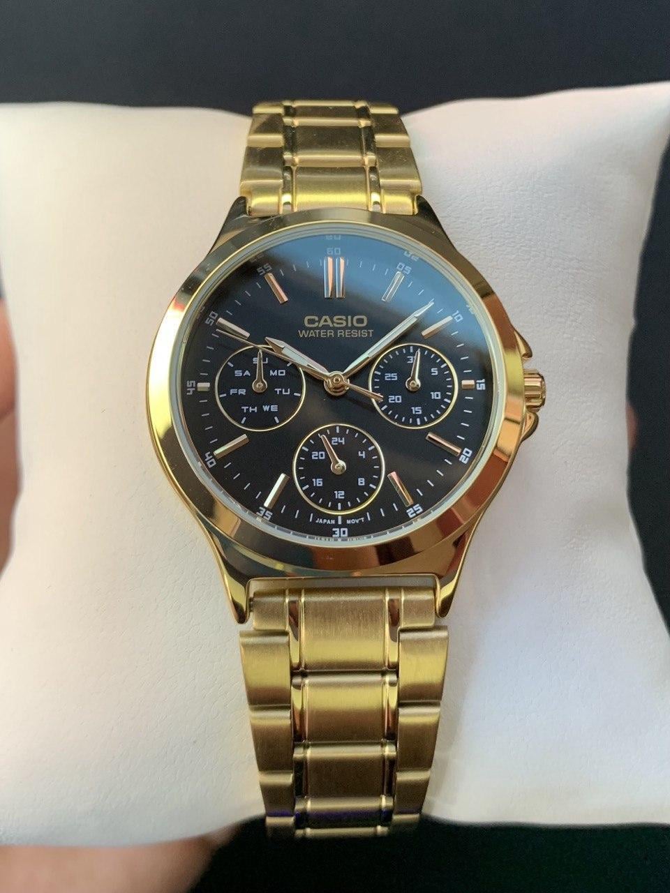 Наручные часы женские Casio LTP-V300G-1A Lady Timeless Collection Черный (2823466625)