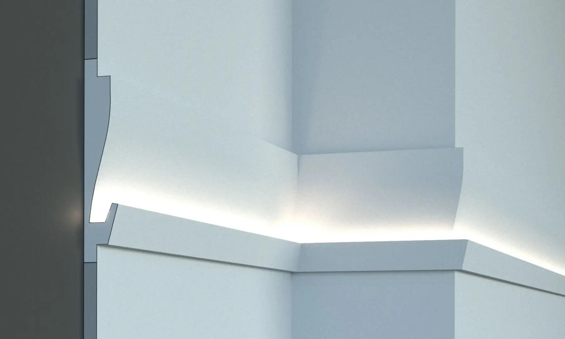 Карниз стельовий Tesori для LED освітлення 180x35x1150 мм (KD 405) - фото 3