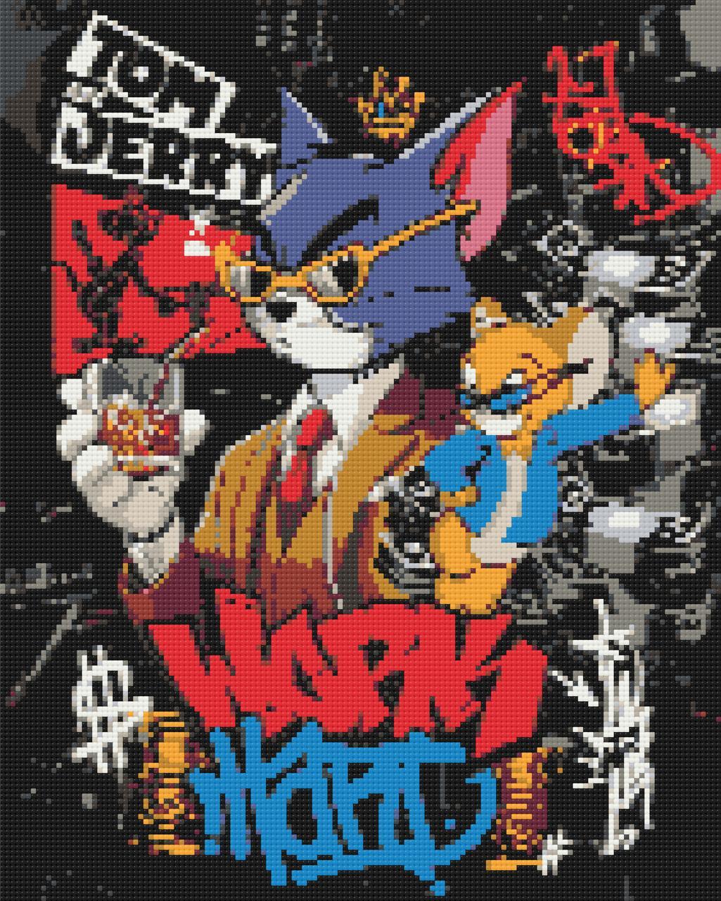 Алмазна мозаїка ORIGAMI Том і Джері 40х50 см (OD3459)