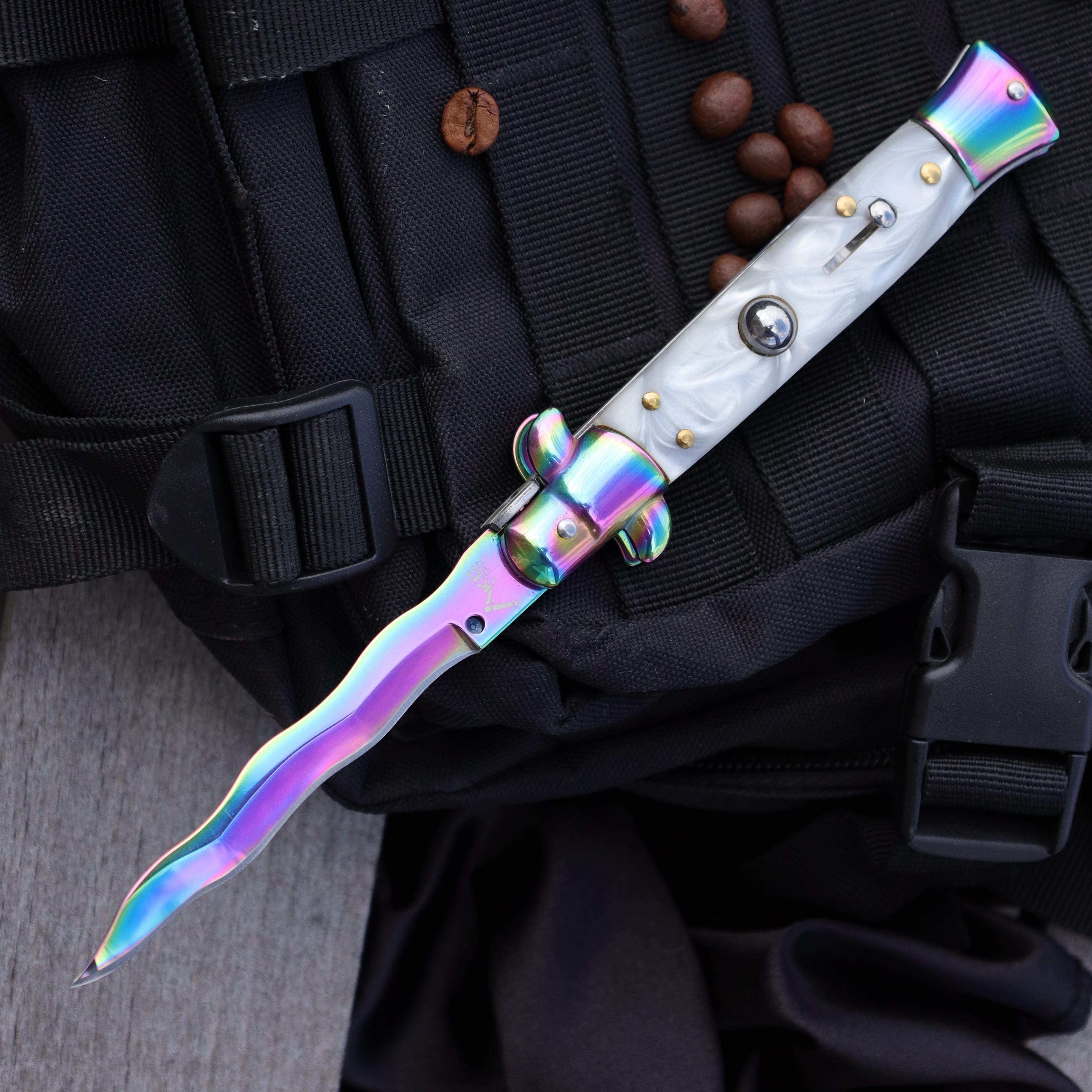 Нож стилет AKC Flamberg Chameleon-White (2326280448)