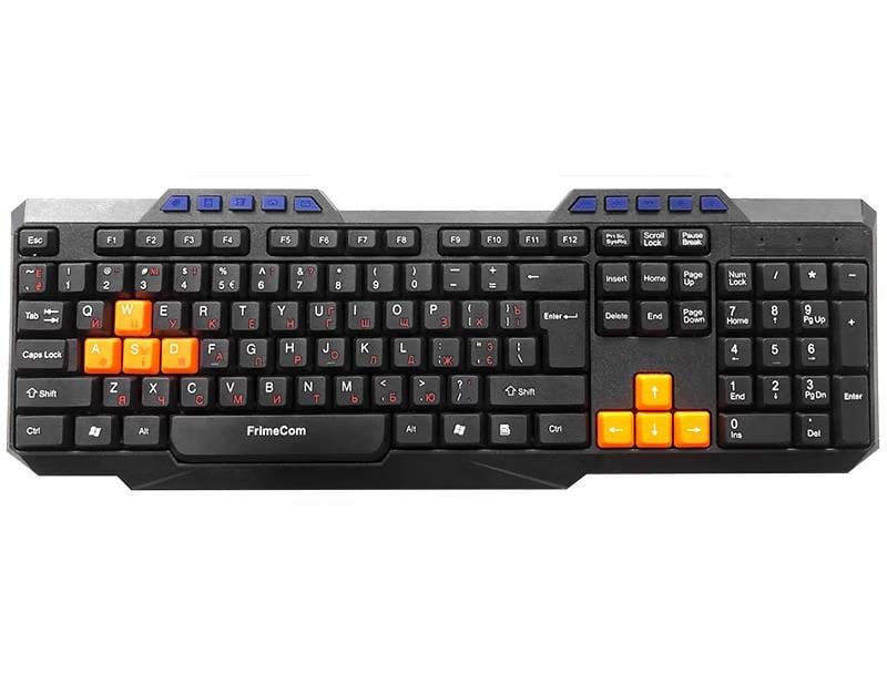 Клавіатура дротова FrimeCom FC-303-USB ENG/RU/UKR Black (442c6561)