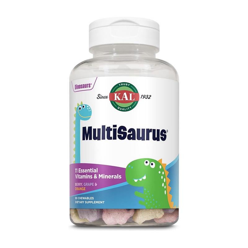 Витамины для детей KAL MultiSaurus 90 жев. табл. Ягоды/Виноград/Апельсин