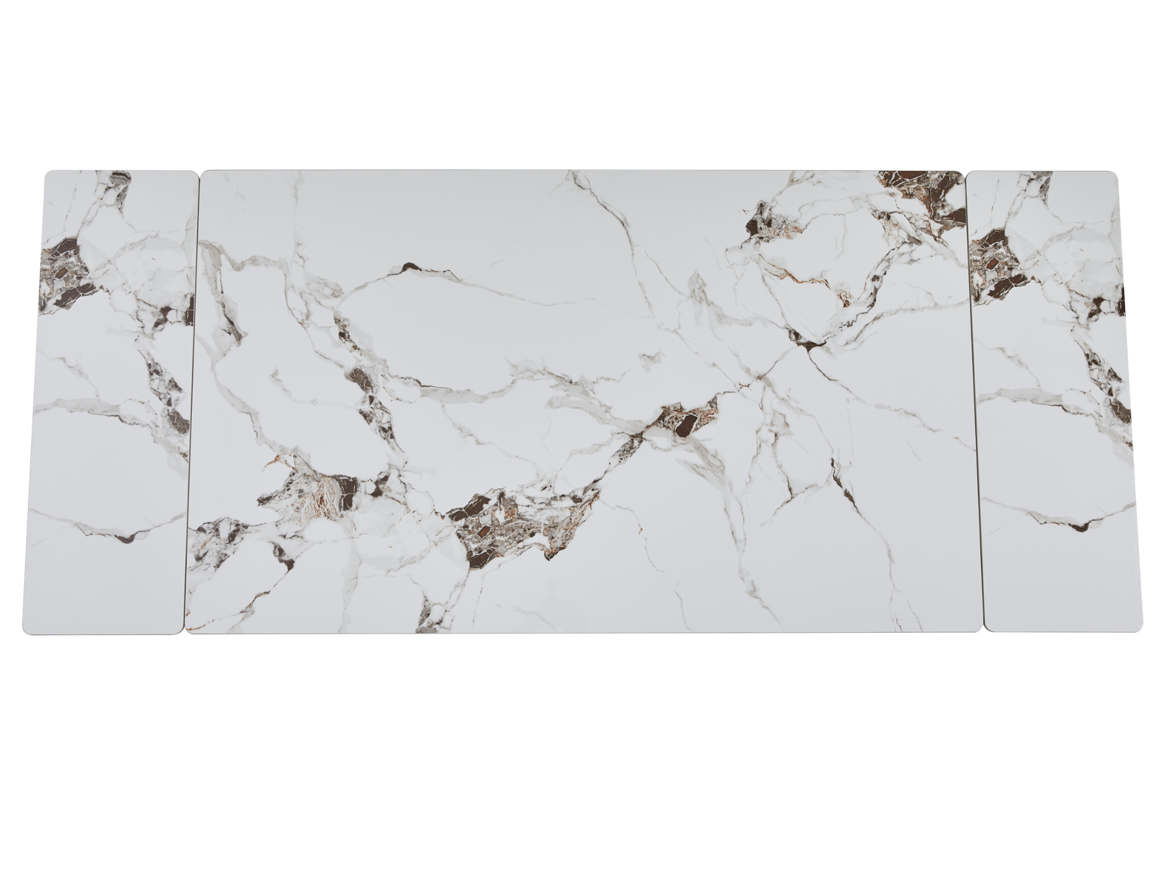 Стіл обідній розсувний Vetro Mebel 1500- 2100x900x760 мм Панда вайт/Чорний (TМ-98) - фото 4 Стіл обідній розсувний Vetro Mebel 1500- 2100x900x760 мм Панда вайт/Чорний (TМ-98) - фото 4