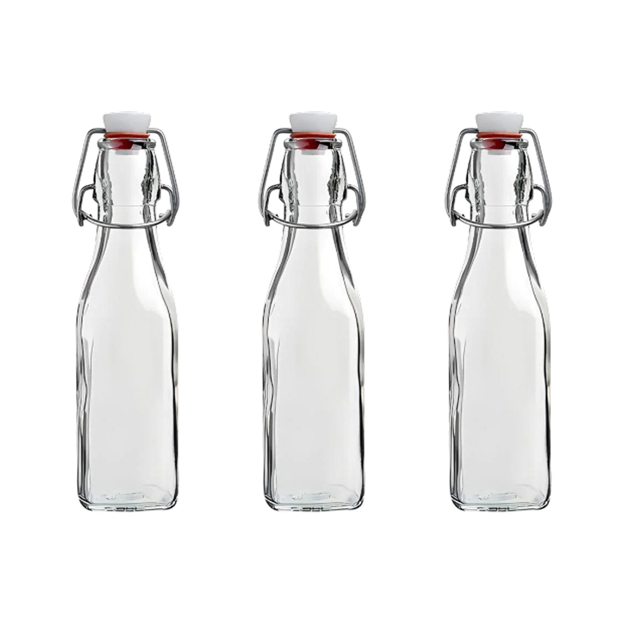 Пляшка квадратна бугельна скляна 1 л з бугельною пробкою 3 шт. Прозорий (31588273) Пляшка квадратна бугельна скляна 1 л з бугельною пробкою 3 шт. Прозорий (31588273)