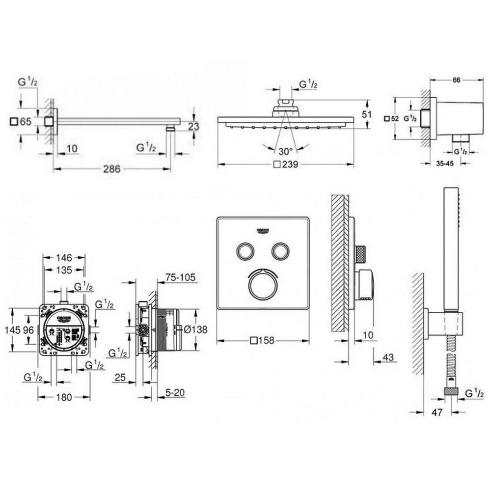 Душевая система Grohe Grohtherm SmartControl 34506SC0 - фото 2