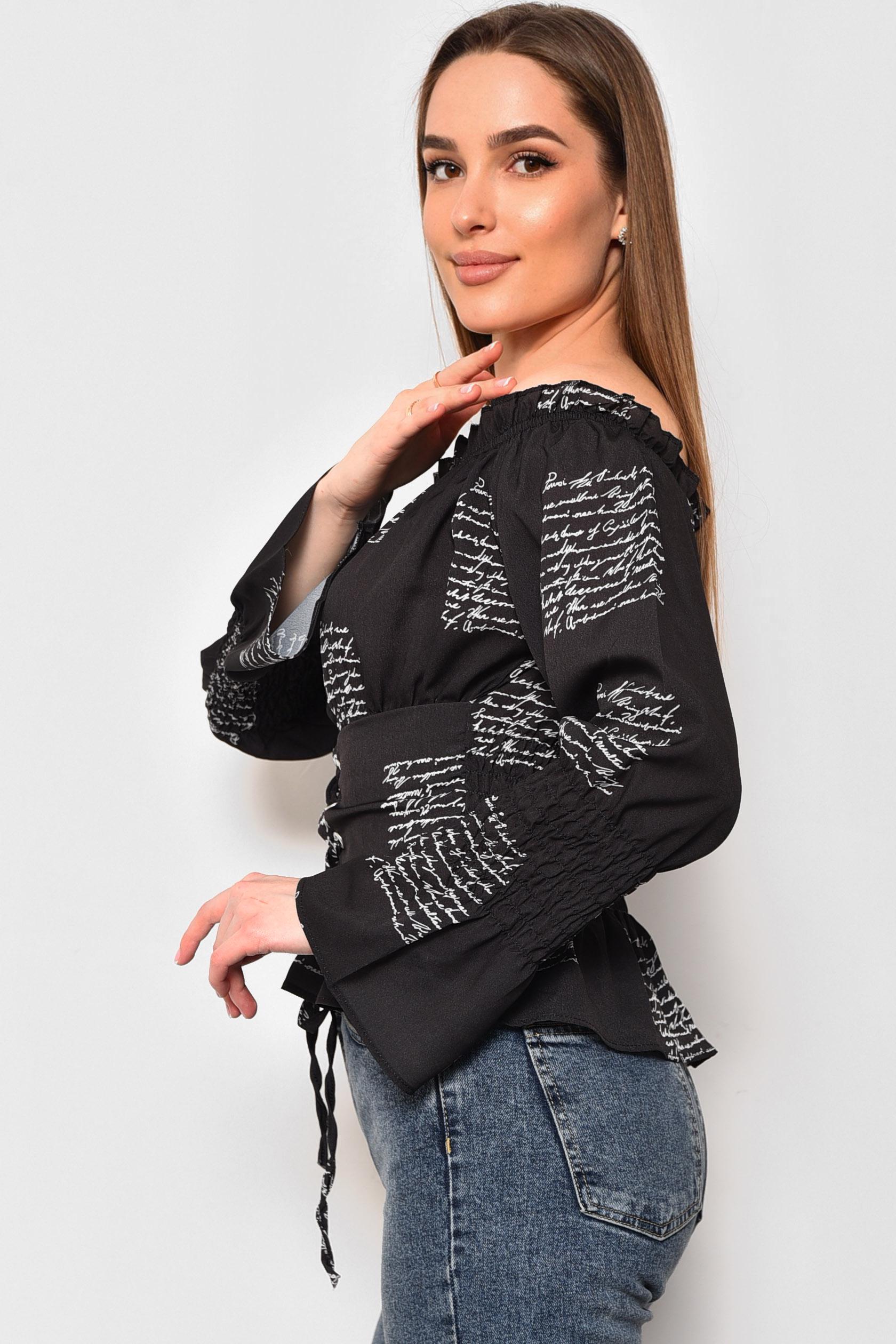 Блуза жіноча р. 42 Чорний (173819) - фото 2