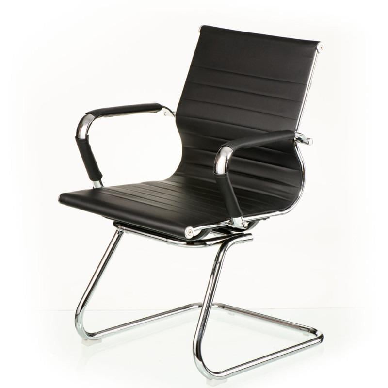 Конференц-кресло офисное Solano 2 office artleather на полозьях Black