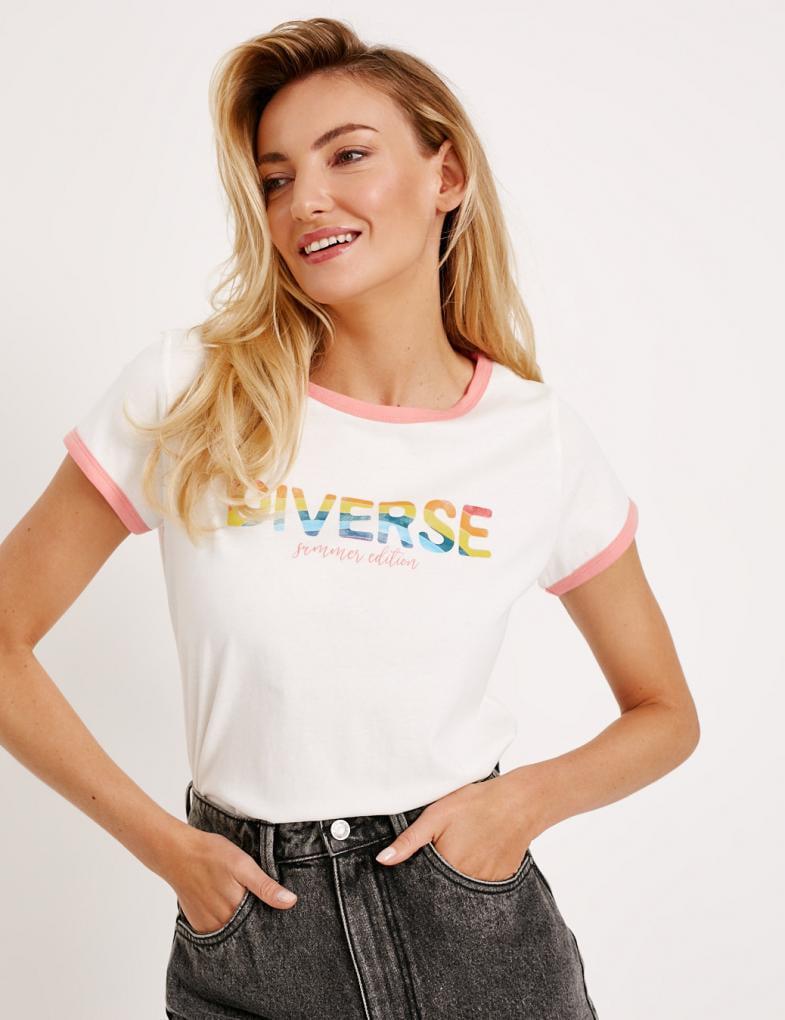 Футболка женская Diverse CHERI M Молочный (5902598599292)
