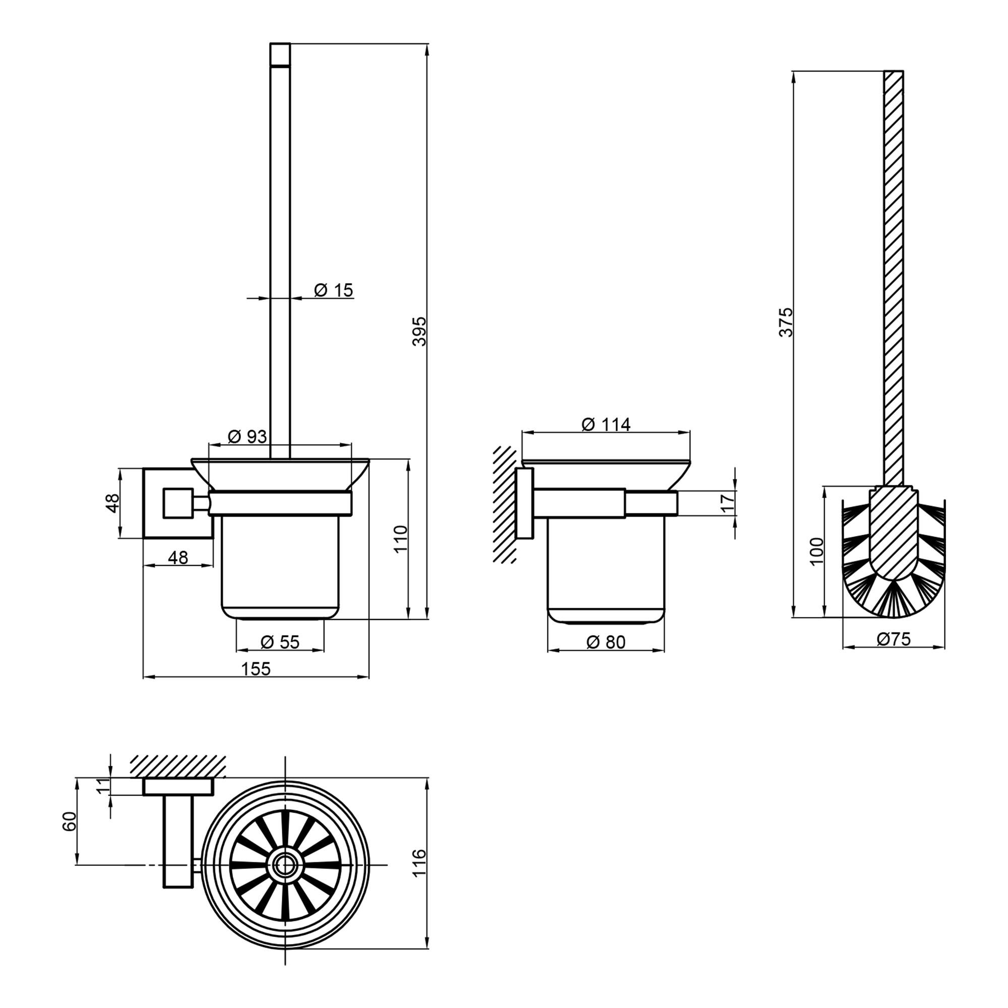 Ершик для унитаза Q-tap Stetka 3101103C (SD00042705) - фото 2