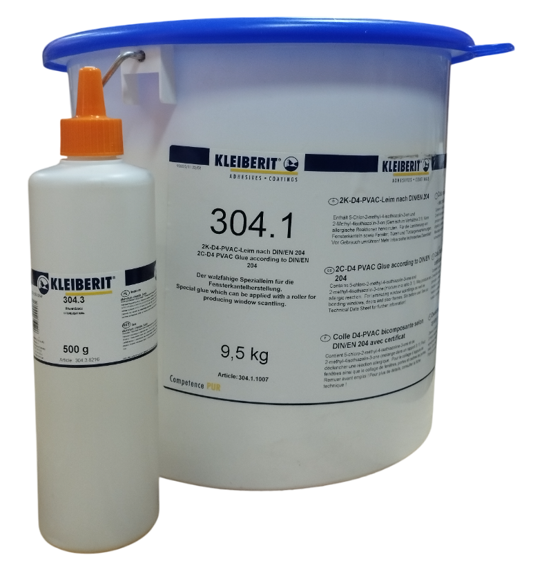 Клей столярный ПВА Kleiberit 304.1+304.3 двухкомпонентный влагостойкий Д4 10 кг Белый (1459044632)