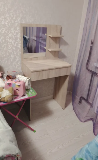 Туалетний столик MebelProff ТС-6 з дзеркалом та ящиком Сонома (28858652) - фото 5 Туалетний столик MebelProff ТС-6 з дзеркалом та ящиком Сонома (28858652) - фото 5