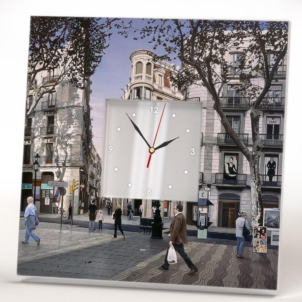 Часы настенные Фотореализм Барселона Каталония 260x260 мм (C00411)