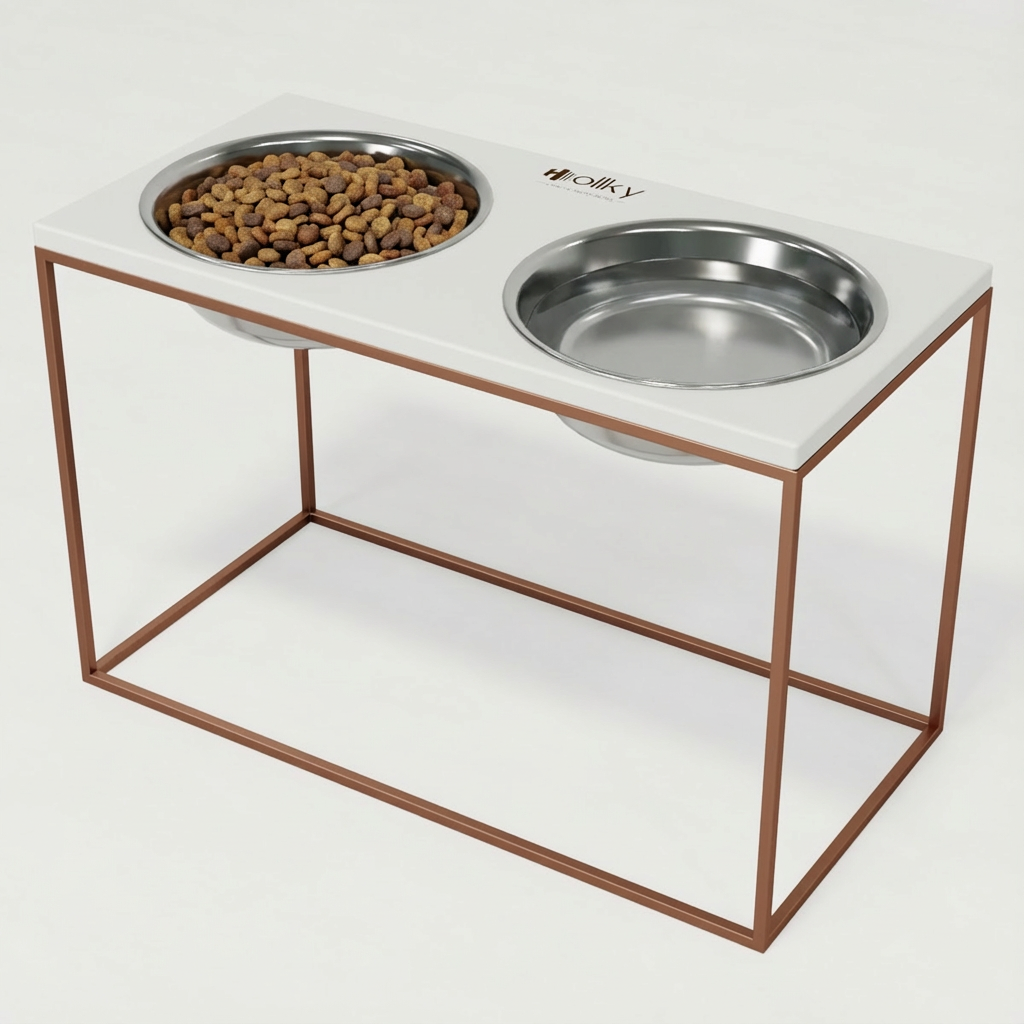 Миски на підставці для дуже великих собак Hollky Base XXL40 2х2,8 л (BXXL40-643240-GLWH) - фото 9