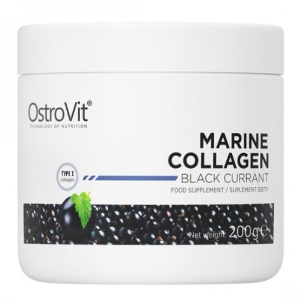 Хондропротектор (для спорту) OstroVit Marine Collagen 200 g /74 servings/ Black Currant - фото 1