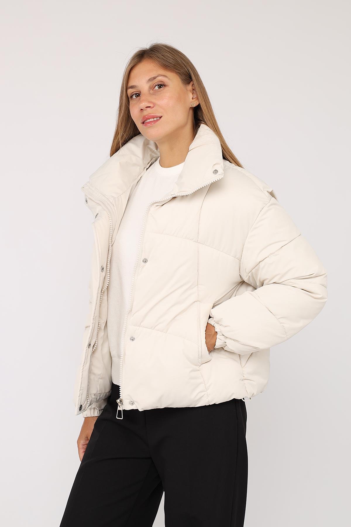 Куртка женская ЦБ-00277856 р. 54 Молочный (28422294) - фото 5