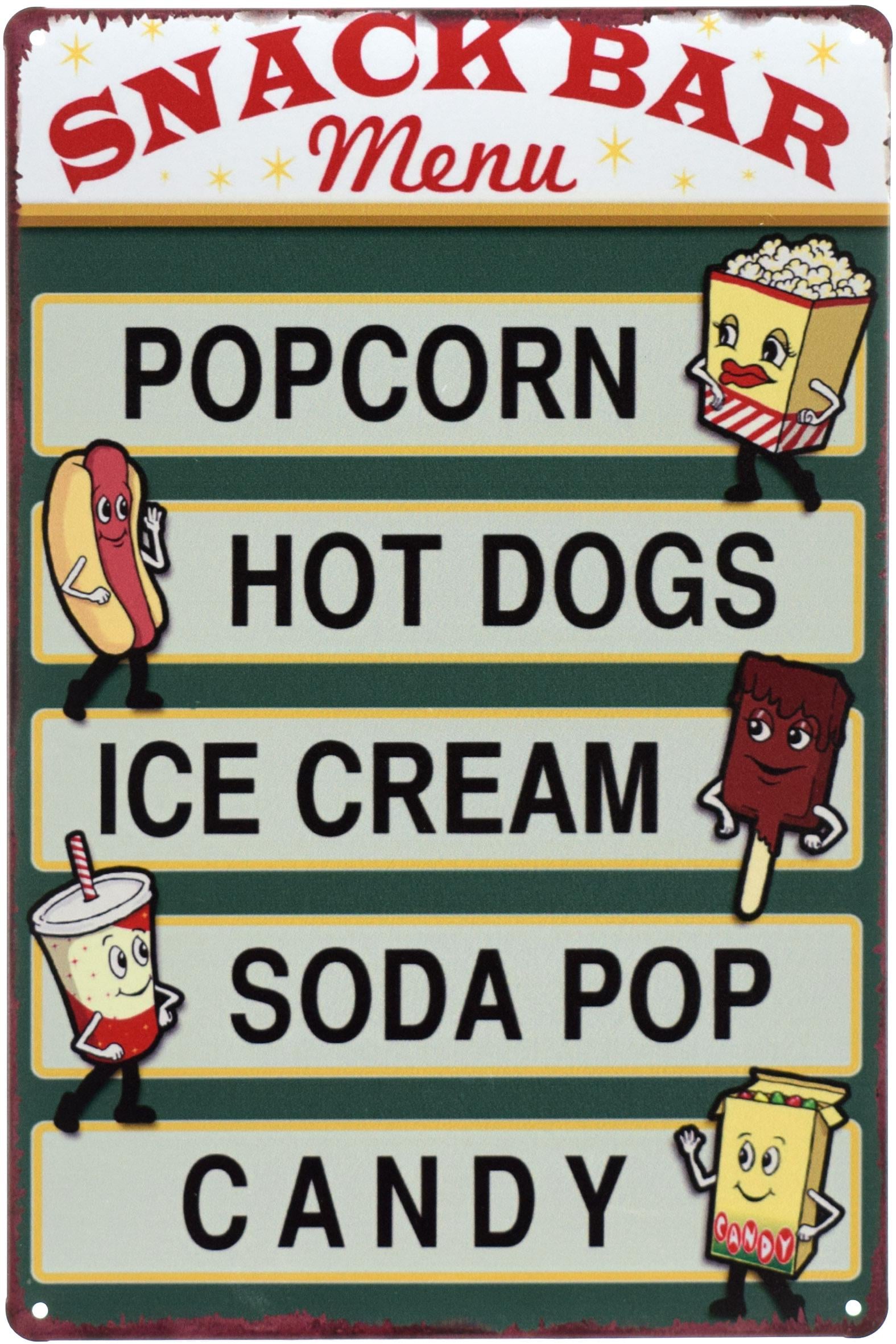 Табличка металева Меню Закусочної/Snack Bar Menu 20x30 см