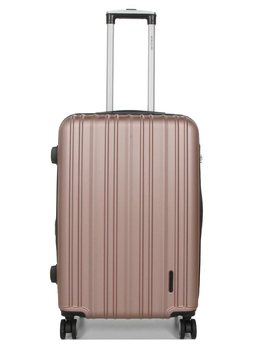Чемодан Франция средняя Worldline M 66х42х26+5 см 74 л 3,5 кг Пудровый (623)