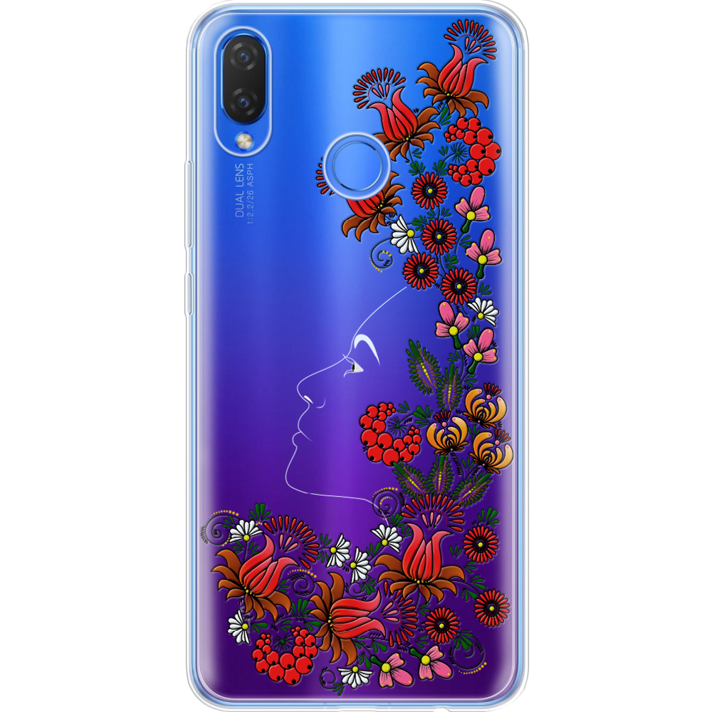Чехол Boxface Huawei P Smart Plus 3D Ukrainian Muse Прозрачный силикон (34912-bk64-34912)