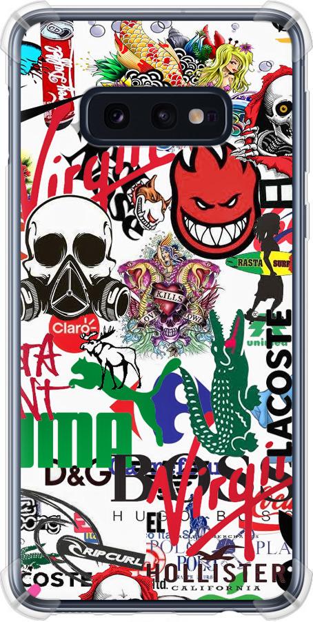 Чехол на Samsung Galaxy S10e Many different logos (4022sp-1646-42517) Чехол на Samsung Galaxy S10e Many different logos (4022sp-1646-42517)