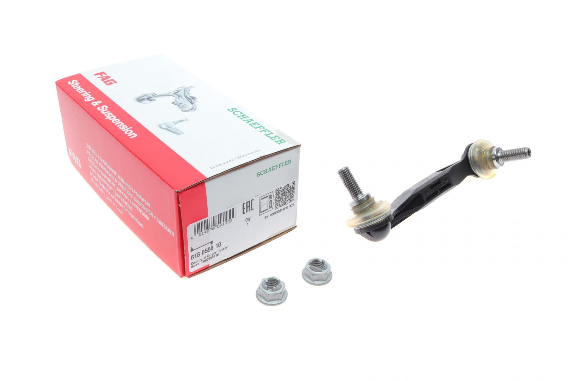 Тяга стабилизатора заднего FAG L BMW 1 F20/F21/2 F22/F87/3 F30/F31/X1 E84 11- (818 0556 10)