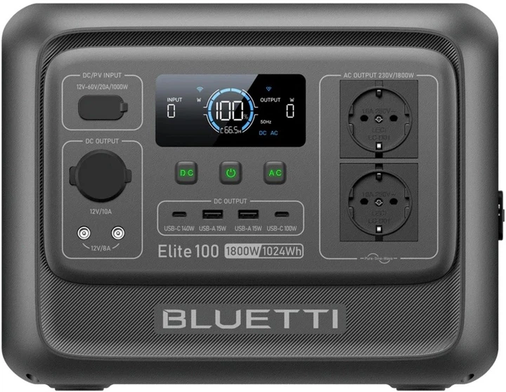 Зарядна станція Bluetti Elite 100 V2 1800W 1024Wh LiFePO4 Black (33739869)