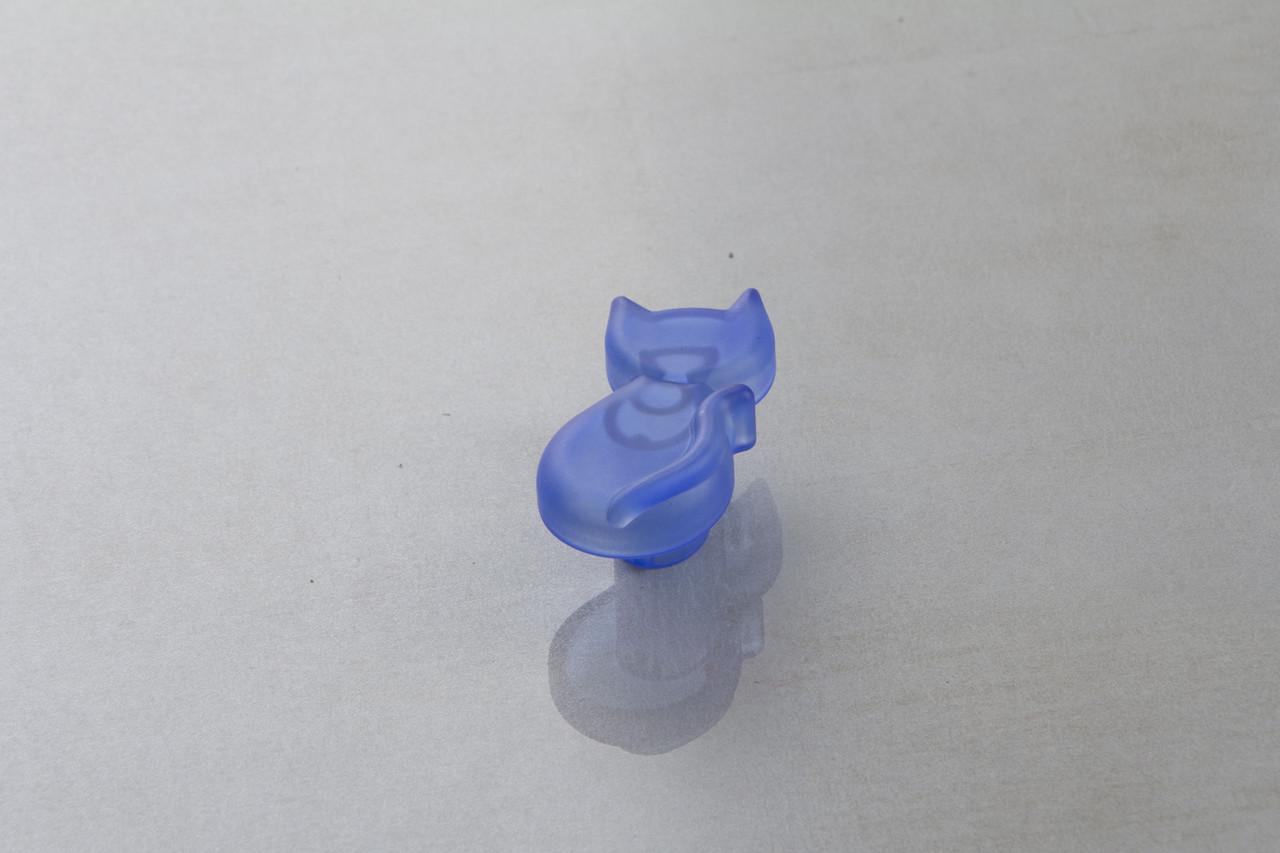 Мебельная ручка Poliplast Котенок РП-10 Прозрачный синий (16101)