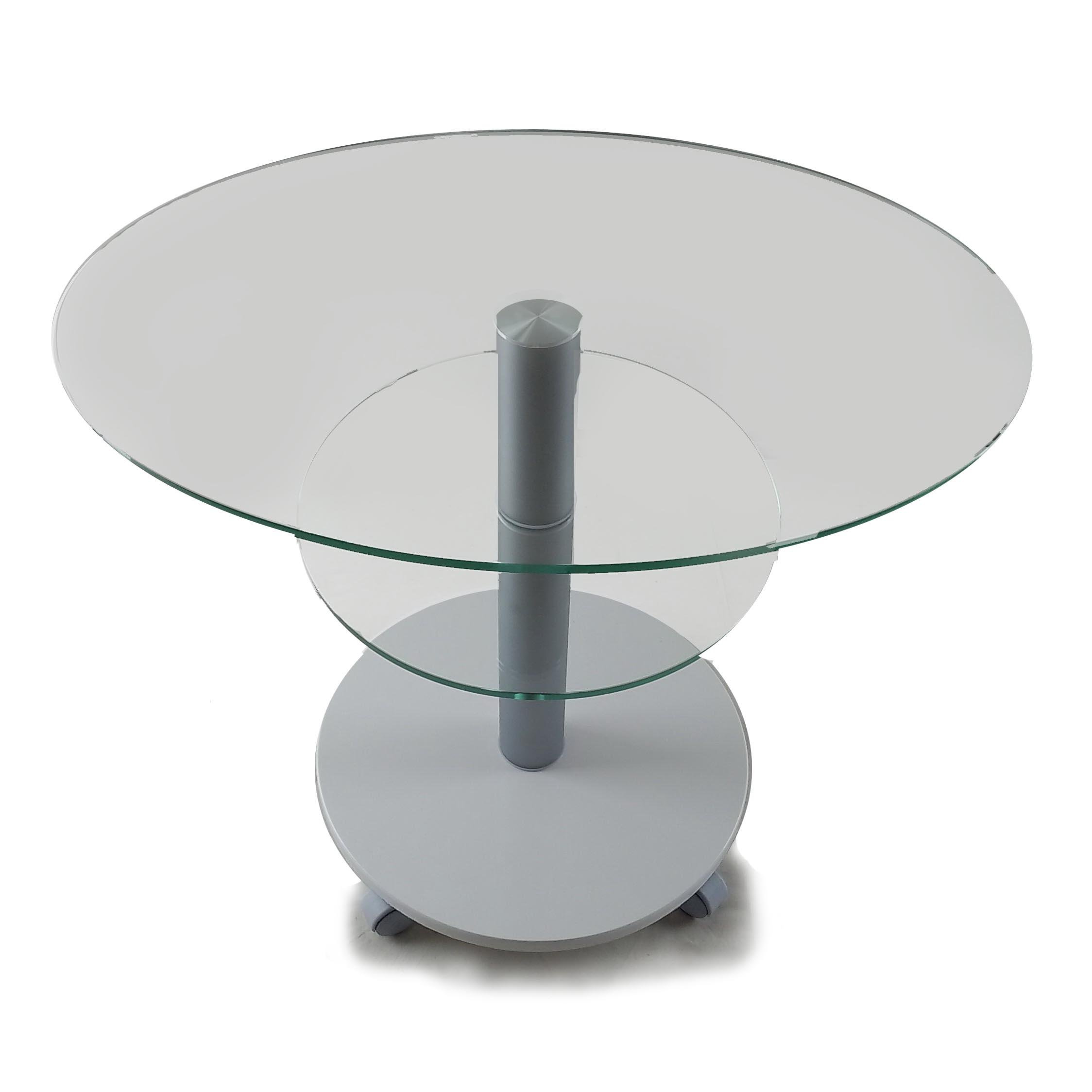 Стол журнальный стеклянный Commus Bravo Light O clear-white-alm60 Белый (433820245) - фото 6 Стол журнальный стеклянный Commus Bravo Light O clear-white-alm60 Белый (433820245) - фото 6