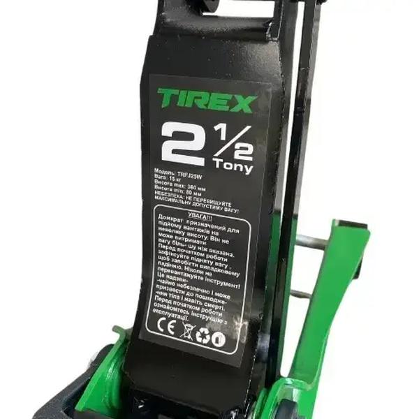 Домкрат для авто TIREX 2,5 т кейс ключ і 2 насадки (TRFJ25W) - фото 4