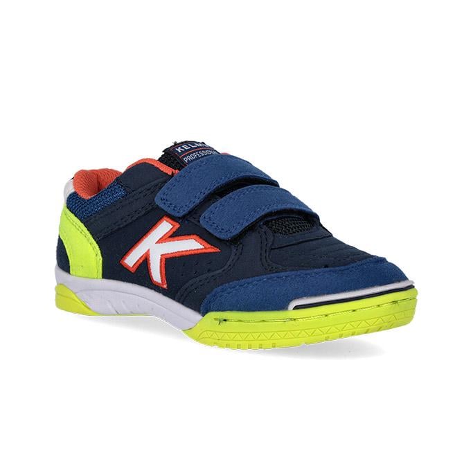 Футзальная обувь детская Kelme Precision Kids V р. 32 Темно-синий/Лаймовый