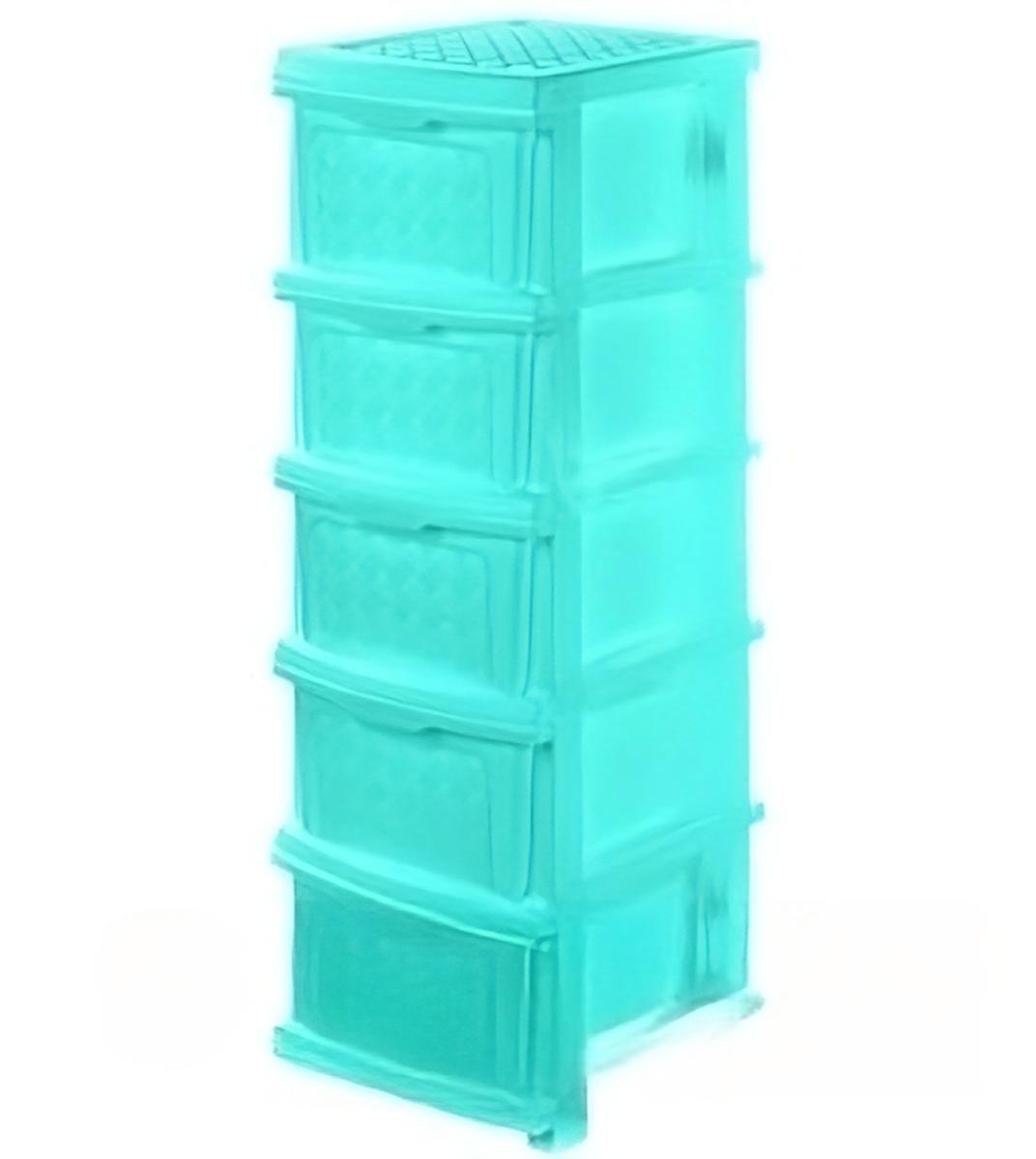 Комод пластиковий R-plastic 5 ярусу М'ятний (29-46-10389)