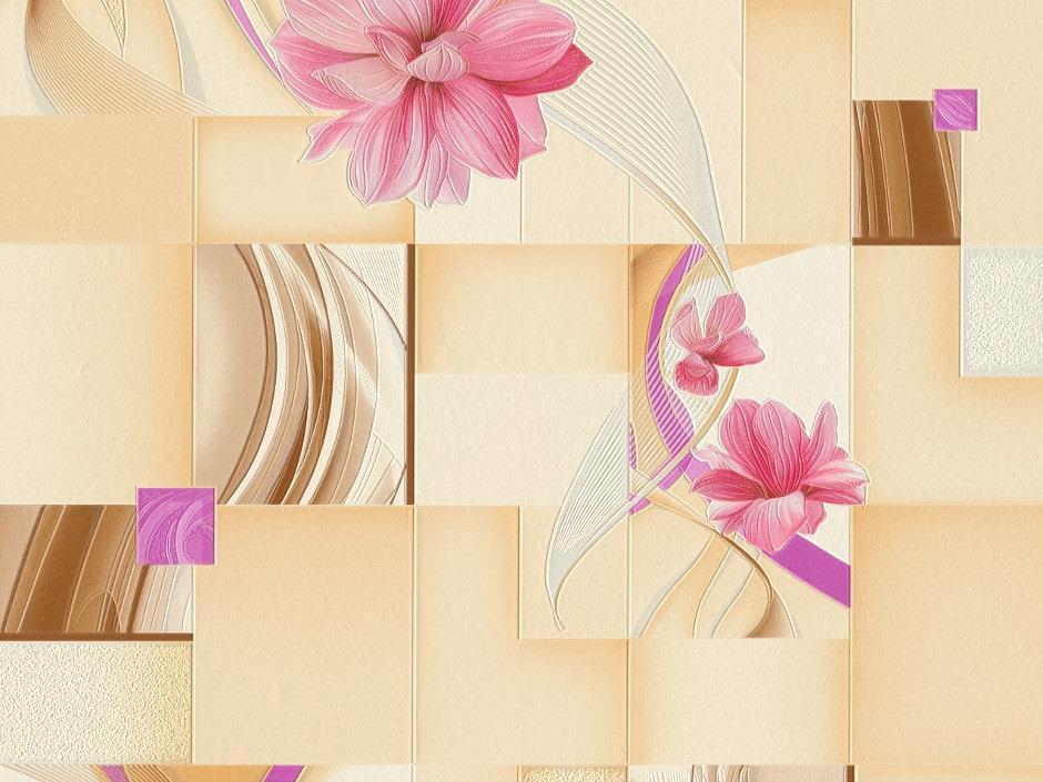 Обои виниловые на бумажной основе Слов'янські шпалери 569805 Светлана 0,53х10,05 м Бежевый (4824033242444)