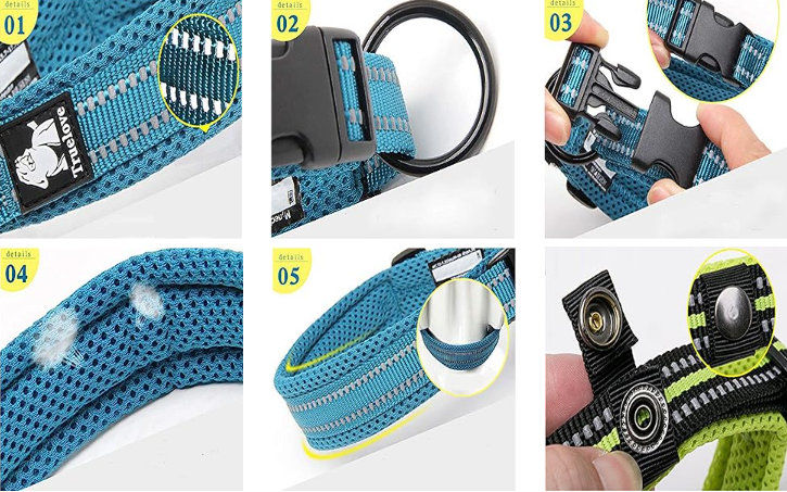 Нашийник для собак середніх і великих порід Truelove TLC5011 світловідбиваючий XS Синій (2090667679) - фото 8 Нашийник для собак середніх і великих порід Truelove TLC5011 світловідбиваючий XS Синій (2090667679) - фото 8