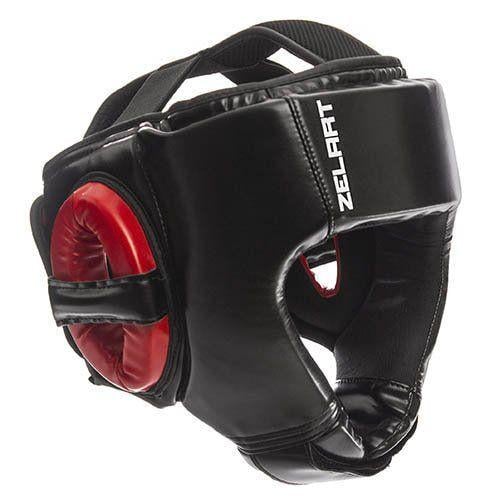 Шлем боксерский Zelart BO-1349 открытый L Черный (37363087)